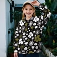 thumbnail image 2 of Uorisanigo Cute Flowers Girls Half Zip Pullover Sweatshirt Casual Long Sleeve Lapel Zipper Sweatshirt Oversized Athletic Tops for Sports and Daily Wear Fall Kids Pullover Jackets, 2 of 7