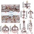 thumbnail image 3 of 28Pcs Christmas Ball Ornaments, Rose Gold Hanging Spherical Pendants, Shatterproof Tree Decorations for Christmas Tree Home Party Wreath Garland, Holiday Baubles, 3 of 6