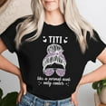 thumbnail image 2 of Titi Aunt Mother's Day Women's T-Shirt – Small Black Short Sleeve U-Neck Casual Tee for Female Adults, Spring Summer Gift for Mom Auntie Grandma, 2 of 3