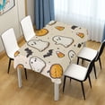 thumbnail image 3 of Yayeee Tablecloths for Rectangular Tables 60 x 90 inch Party Table Cover, Halloween Cute Ghosts, 3 of 6