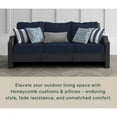 thumbnail image 3 of Textured Solid Indigo Blue Deep Seating Cushion Set, 3 of 8