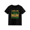 thumbnail image 2 of hengsof Girls Mother's Day Cute Printed Short Sleeve T-Shirt, Holiday Graphic Casual Crew Neck Top, Soft Cotton Shirt Ages 2-10, 2 of 3