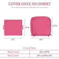 thumbnail image 4 of Pakunoda 22" X 24" Patio Furniture Cushion Covers, Waterproof Outdoor Deep Seat Cushion Replacement Slipcovers, Outdoor Cushion Covers with Zipper for Patio Furniture, Pink, 4 of 7