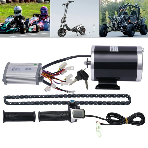 48V 1000W Brushed Motor Kit with Controller and Throttle, DC Motor Controller Conversion Kit for Electric Scooter, E-bike, ATV