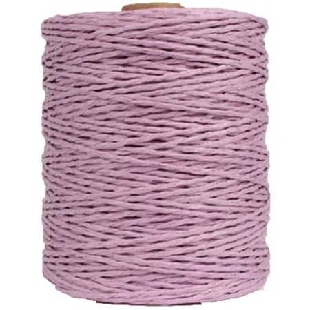 316 Yard Rayon Raffia Paper Yarn - Blush Pink Ribbon For Crochet Sun Hats, Beach Bags, DIY Crafts