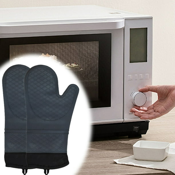 Guantes para hornear | Guantes aislantes de cocina resistentes al calor con protección contra altas temperaturas de hasta 138 °C | Manoplas de gel de sílice suaves y flexibles para horno | Fáciles