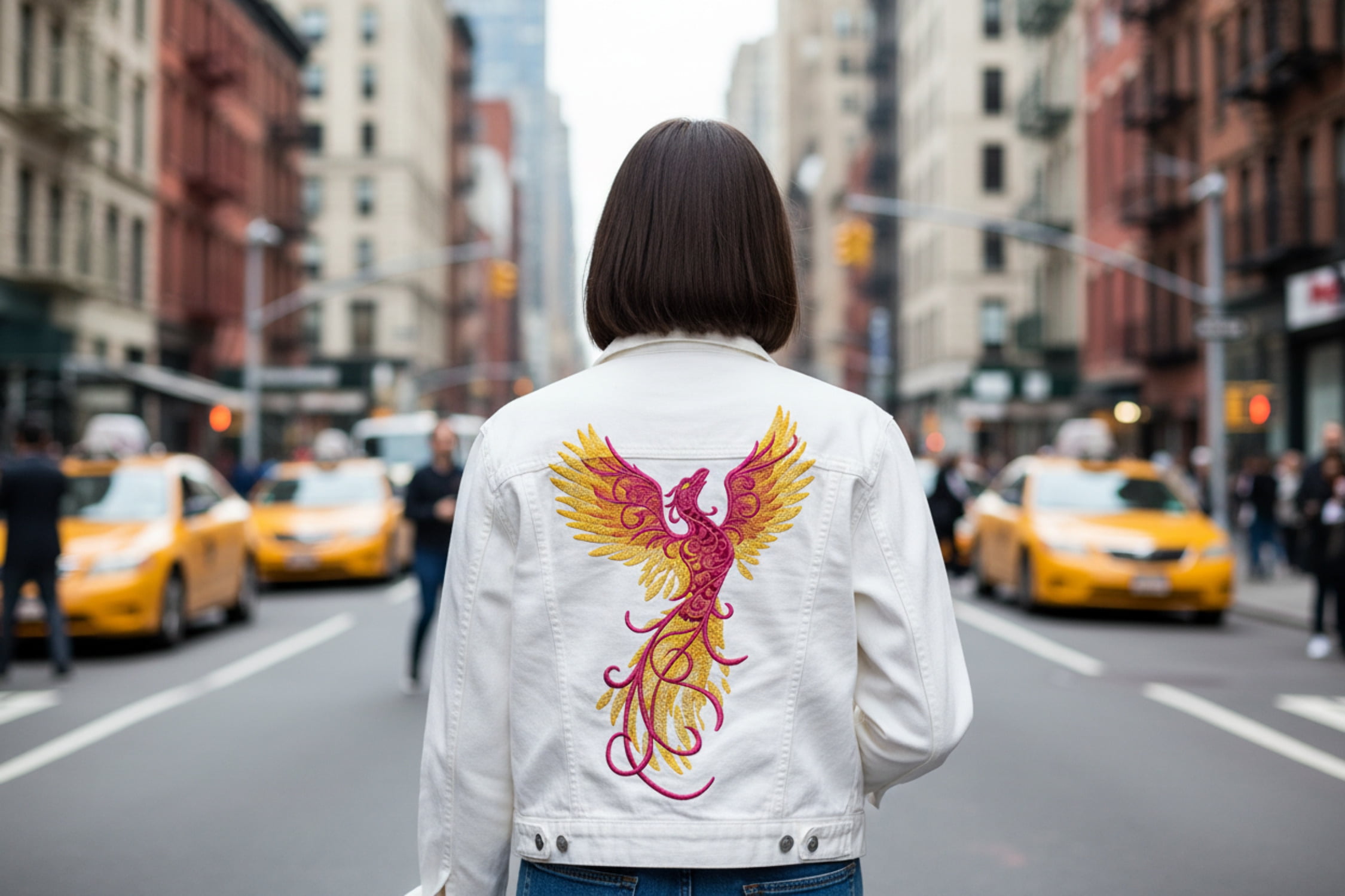 Phoenix Ascends Embroidered Patch Large (6.86" x 9.69") | Iron-On or Sew-On | Mythical Phoenix Applique