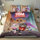 thumbnail image 1 of Talking Tom Conjunto de sábanas temático, trío de piezas, cómodo y amigable con la piel, diseño único, regalo de decoración para el hogar para familiares, amigos y fans,140cm *210cm, 1 of 6