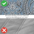 thumbnail image 5 of Southshore Fine LinensOversized 5-Piece Twin / Twin XL Quilt Bedding Set with two matching shams and three decorative throw pillows, oversized Paisley farmhouse bedspread Pure Melody Aqua, 5 of 8