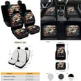 thumbnail image 4 of Yuyamidu Eagle Car Seat Covers Set for Men American Flag Car Floor Mats Steering Wheel Cover Seat Belt Covers Auto Cup Holders Gear Shift Cover, 15 Pack, 4 of 6