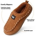thumbnail image 3 of Ecetana Men's Slippers Memory Foam Fuzzy Slippers Comfy Slip On House Shoes for Men, 3 of 6