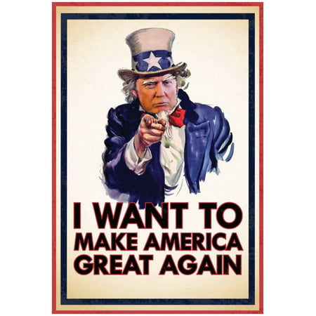 Uncle Trump Wants You Poster - 13x19 (Best Anti Trump Posters)