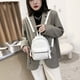 thumbnail image 4 of Mochila Cuero PU para Mujer Color Sólido Bolso Diario Bolsos Hombro (Blanco A), 4 of 9