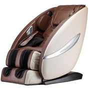 Zero Gravity Full Body Electric Shiatsu Massage Chair Recliner with Built-In Heat Therapy Airbag Massage System Foot Roller Vibrating SL-Track Stretch Audio for Office Home,Brown