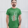 thumbnail image 3 of Tee Hunt Honor & Respect Thin Line T-Shirt Firefighter American Flag Men's Tee, Green, Medium, 3 of 5