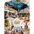 thumbnail image 6 of Blue Black Marble Tablecloth Rectangle Table Cloth 60x120, Waterproof Tablecloth Outdoor Table Cloth, Modern Golden Abstract Aesthetic Washable Table Cover for Kitchen Dinning Party, 6 of 8