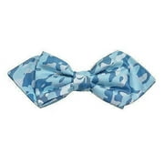 Blue Camouflage Silk Bow Tie by Paul Malone