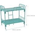 thumbnail image 2 of Miangastore Furniture Miniature Figure Mini Double Layer Bed Light Green 1Pack, 2 of 8