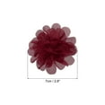 thumbnail image 2 of Uxcell 2.8" Chiffon Flowers Mesh Fabric Flowers Sewing Fabric Appliques Burgundy 10 Pcs, 2 of 6