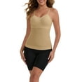 thumbnail image 5 of INSPIRE CHIC Mother's Day Women's Seamless Tummy Control Camisole with Built-in Bra Slim Fit Body Shaper Tank Top XXL Beige, 5 of 6