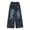 Blue, variant on KVPLBQFD Girls Baggy Jeans Kids Y2K Star Print Denim Pants Casual Wide Leg Denim Jean for Teens Loose Distressed Trousers
