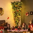 thumbnail image 2 of Costway 7.5FT Pre-Lit Snowy Upside Down Christmas Tree 1100 Tips w/ 400 Lights & 8 Modes, 2 of 10
