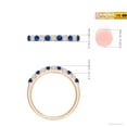 thumbnail image 6 of Angara Natural 0.33 Ct. Blue Sapphire with Diamond Non Eternity Ring in 14K Rose Gold for Women (Ring Size: 3), 6 of 11