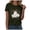Dark Green, variant on Cute Halloween Shirts for Women Bloody Shirt for Women Funny Crew Neck Short Sleeve Halloween Blood Clothes Gift Blood Splatter Top(Orange,XL)