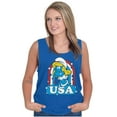 thumbnail image 3 of Smurfette Cartoon American Cutie USA Tank Top Tee Shirt Women Brisco Brands X, 3 of 6