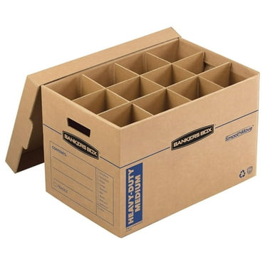 TriGol SmoothMove Heavy-Duty Kitchen Moving Box, Dish and Glass Box Dividers, Cushion Foam, 12 x 12.25 x 18.5 Inches, , 1 Pack (7710302)