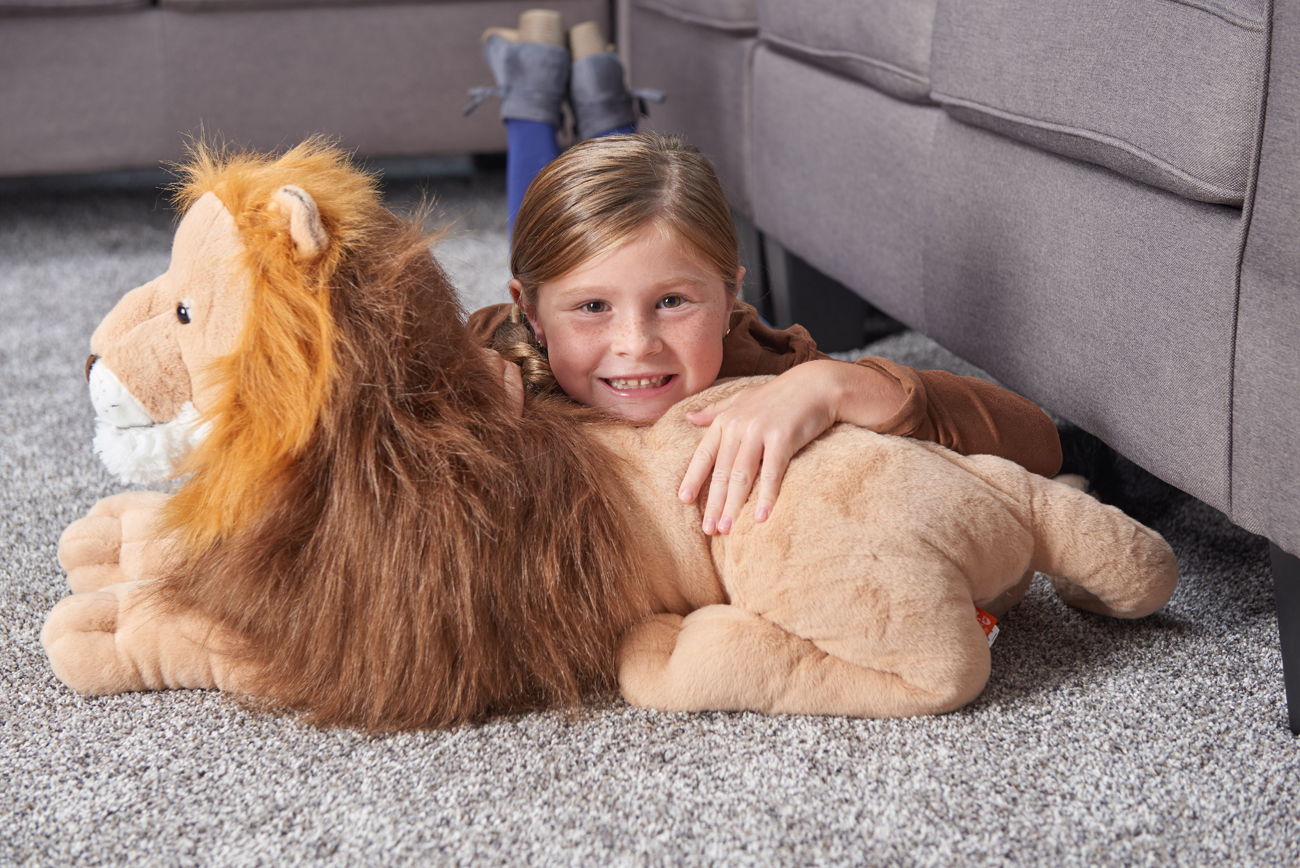 Wild Republic Jumbo Lion Plush, Giant Stuffed Animal, Plush Toy, Gifts for Kids, 30 Inches