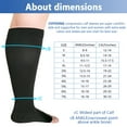thumbnail image 3 of 2Pack 2XL 10# Open Toe Compression Socks for Men and Women Stockings 20-30mmHg Support Circulation Recovery Shin Splints Varicose Veins ChYoung, 3 of 11