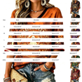thumbnail image 3 of Bovemsi Business Casual Tops for Women Loose‑Fit V‑Neck Half‑Sleeve Prints Fashion Outfits Clothes M, 3 of 4