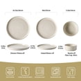 thumbnail image 2 of Famiware Galaxy Stoneware Dinnerware Sets, 12-Piece Dish Set, Beige, 2 of 6