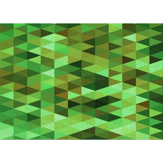 Ahgly Company Indoor Rectangle Patterned Nebula Green Area Rugs, 2' x 3'