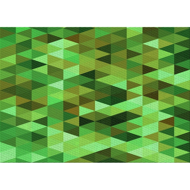 Ahgly Company Tapis Rectangulaire Lavable en Machine Intérieur Vert Transitionnel, 5 Pieds x 8 Pieds