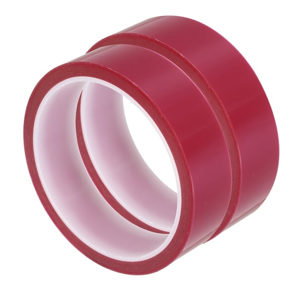 2 Rolls Red 1 Inch x 36 Yards PET Film Electrical Tape 25mm x 33m