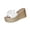White, variant on DeHolifer Women's Sandals Bowtie Wedge Slide Open Toe High Heels Sandals Slippers Summer Peep Toe Slippers Leisure Beach Shoes
