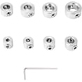 thumbnail image 1 of Drill Bit Depth Stop 3-10mm Stainless Steel Positioner Ring with Hex Wrench Depth Stop Collars 8 Pieces, 1 of 5