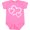Raspberry, variant on Inktastic Three White Hearts Boys or Girls Baby Bodysuit