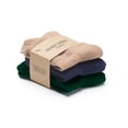 thumbnail image 4 of HUGH UGOLI Men's Cotton Diabetic Ankle Socks, Wide & Loose and Stretchy, Seamless Toe, Non Binding Top, Semi Cushion, 3 Pairs, Beige/Navy Blue/Army Green, Shoe Size: 8-11, 4 of 6