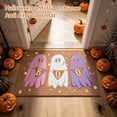 thumbnail image 5 of Fall Halloween Front Door Mat, Hey Boo Ghost Coir Look Rug, Non Slip Absorbent Doormat, Cute Ghost Design Halloween Porch Decorations, 5 of 6