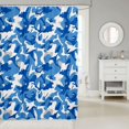thumbnail image 2 of Manfei Minimalst Camouflage Shower Curtain 72Wx72L, Contemporary Art Camo Shower Curtain 72Wx72L, Sky Blue, 2 of 5