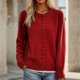 thumbnail image 1 of HongQid Women's Long Sleeve Button Down Vee Neck Classic Sweater Knit Cardigan, 1 of 3