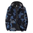 thumbnail image 4 of Men‘s Autumn And Winter Printed Hooded Windproof Thin Jacket Coat Top Blouse, 4 of 5