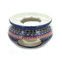 Blue Rose Polish Pottery Blue Art Teapot Warmer