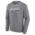 thumbnail image 2 of Men's Fanatics Heather Gray Los Angeles Angels Simplicity Pullover Sweatshirt, 2 of 3