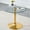 Gold,Transparent#5, variant on Dining Tables A 35-inch diameter glass top and a modern, minimalist round dining table with gold metal legs. Ideal for dining rooms, living rooms and meeting rooms.,Modern Dining Tables