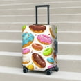 thumbnail image 2 of Lsque Color Donut Printed Luggage Cover, Travel Luggage Protector,Scratch and Dirt Resistant, Fits 18-32 Inch Luggage - Medium, 2 of 9