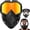 Red, variant on Detachable Full Face Goggle Mask, Anti-Fog Grass Cutting Mask & Impact Resistant Face Shield for Landscaping, Riding, Welding